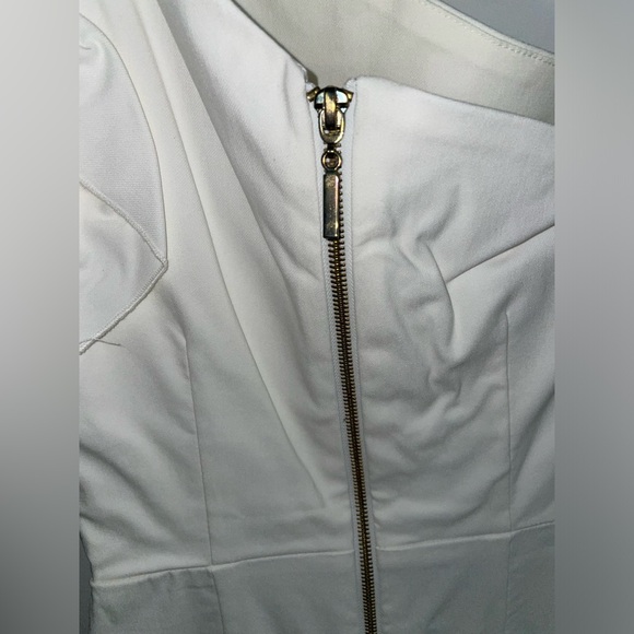 Vesper White One Shoulder ruffle detail Midi Dress Women’s US size 2 - Picture 8 of 9